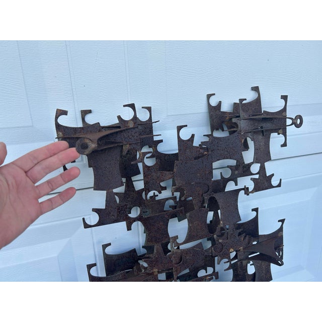 Mark Weinstein Multidimensional Brutalist Metal Wall Sculpture For Sale - Image 11 of 12