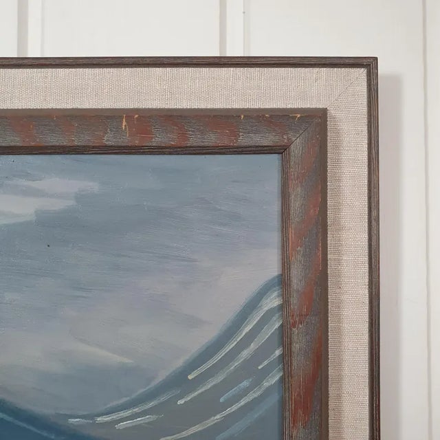 1952 Mid Century Swedish Modernist Oil Painting "Gudbrandsdalen" by Gunnar Nerlund For Sale - Image 11 of 16