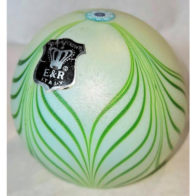 1970s 1970s Blown Glass Paperweight by Golden Crown E&r For Sale - Image 5 of 5