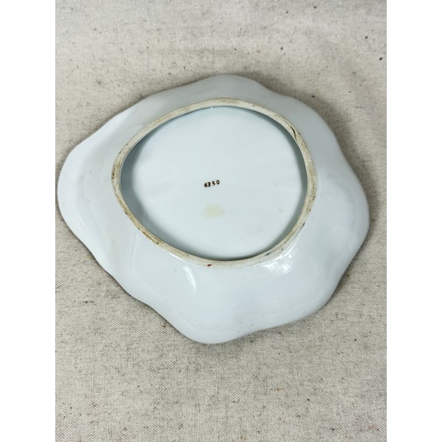 Ceramic Vintage Asian Floral Serving Dish For Sale - Image 7 of 8