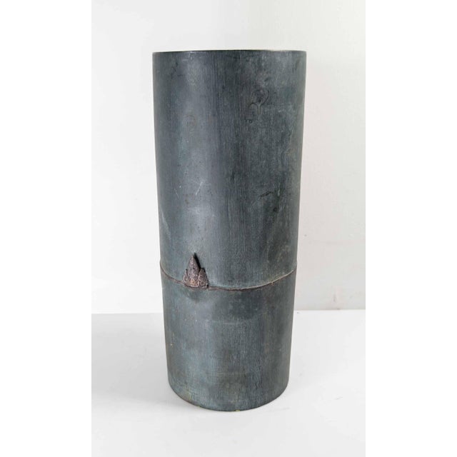 We are selling this great looking old painted Bamboo object. We are unsure what it’s purpose originally was, the exterior...