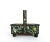 Chinoiserie Antique Chinese Green and Blue Cloisonné Enamel 'Opening' Brass Ashtray With Flowers & Horses For Sale - Image 3 of 9