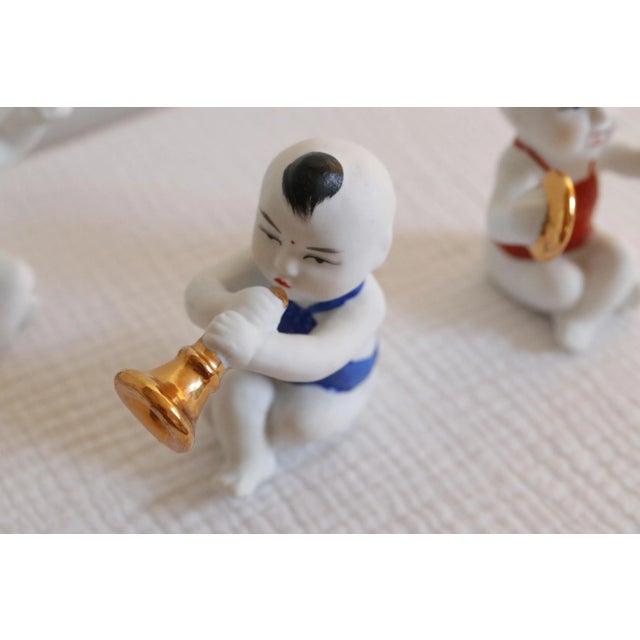 Chinese Bisque Porcelain Piano Babies Musical Figurines- Set of 3 For Sale - Image 13 of 13