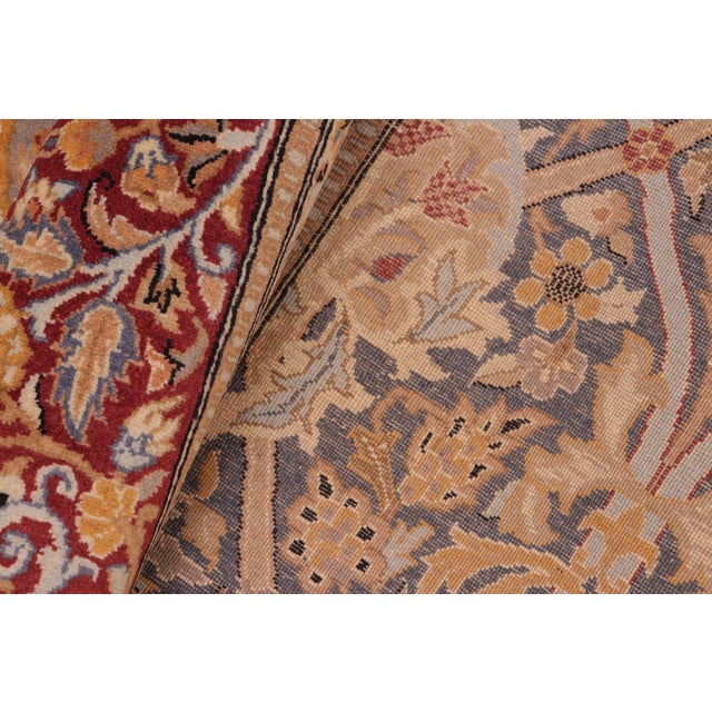 Textile Elegant 1990's Pak-Persian Blue/Red Wool Rug - 8'1'' X 10'0'' For Sale - Image 7 of 9