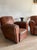 Pair of Two Vintage Oversized French Leather Club Chairs For Sale - Image 14 of 18