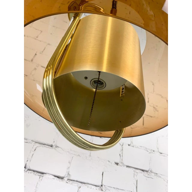 Vintage Pendant Lamp in Smoked Brown Acrylic, 1970s For Sale - Image 6 of 11