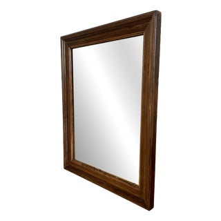 Antique Rustic French Wall Mirror with Original Foxed Glass, 1890s For Sale