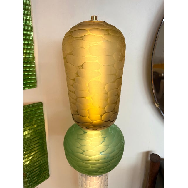 Large Contemporary Totem Murano Glass Floor Lamp by Studio Ad, Italy For Sale - Image 6 of 13