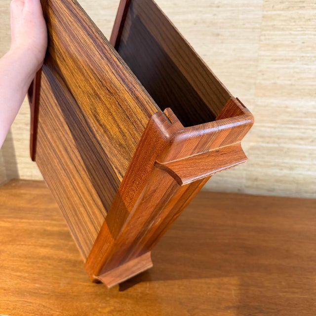 Ernest Sohn 1960s Ernest Sohn for Siamese Teak and Rosewood Magazine Holder For Sale - Image 4 of 12