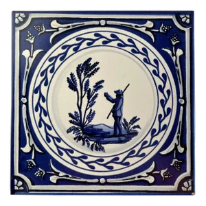Blue and White Italian Tile