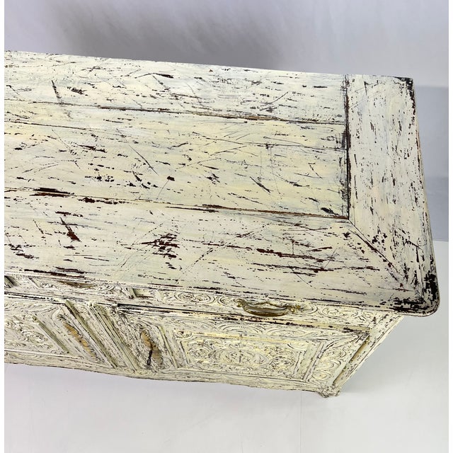 Period French Provincial Louis XV White Washed Credenza or Sideboard For Sale - Image 12 of 18