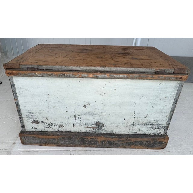 Dove Gray 1800s Swedish Painted Chest For Sale - Image 8 of 8