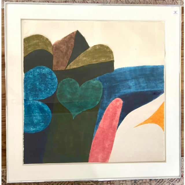 Original Signed Carol Summers "Big Sur" Woodcut Framed. Carol Summers (American 1925-2016) "Big Sur" Woodcut, edition...