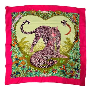Hermes Carre 90 Jungle Love Silk Scarf For Sale