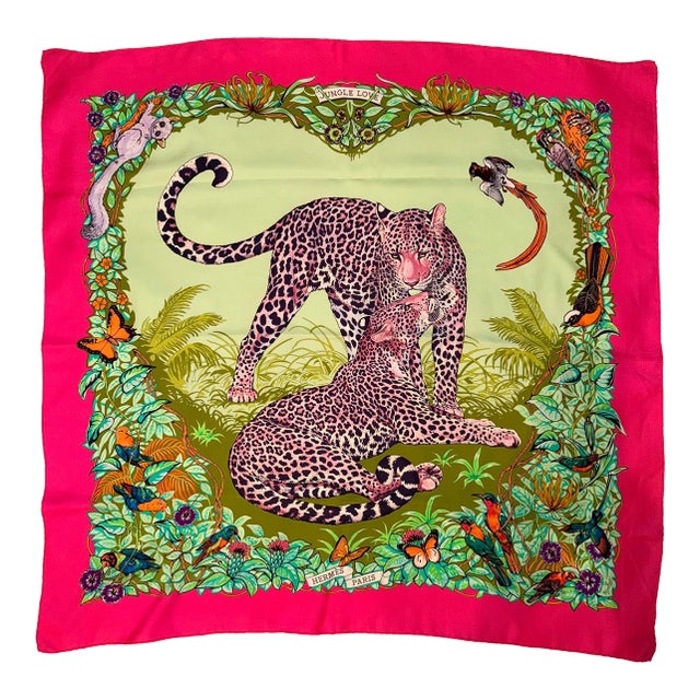 Hermes Carre 90 Jungle Love Silk Scarf For Sale