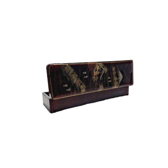 Japanese Lacquerware Box, 1950s For Sale - Image 4 of 9
