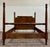 American Antique Full Size American Empire Style Burl Grain Four Poster Bed For Sale - Image 3 of 11
