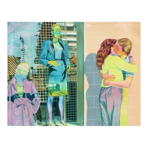 Edd Meyers, a Kiss, Painting