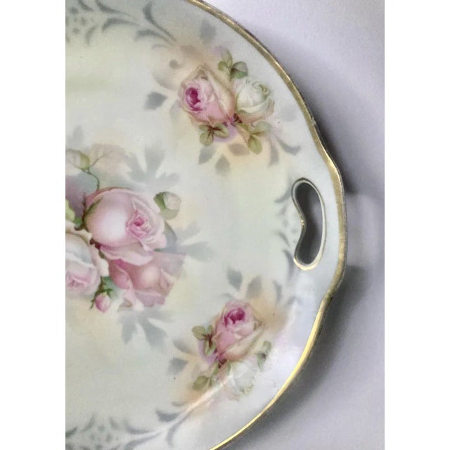 Circa 1910's Erdmann Schlegelmilch "Rose" Handled Serving Plate For Sale - Image 10 of 14
