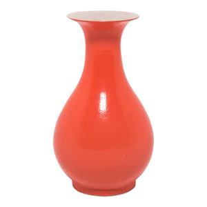 Persimmon Glazed Pear Vase