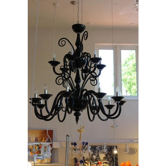 Contemporary Simone Cenedese - Black Beauty Chandelier For Sale - Image 3 of 12