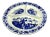 1930s German Delftware Divided Blue & White Plate For Sale