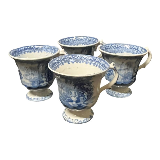 Mid 19th Century Staffordshire Punch or Custard Cups- Set of 4 For Sale