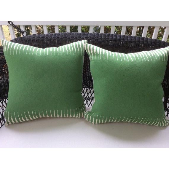 Not Yet Made - Made To Order Manuel Canovas Pillows in Green Woven Kazan Pattern Down Filled 20" Pillow - Single For Sale - Image 5 of 7