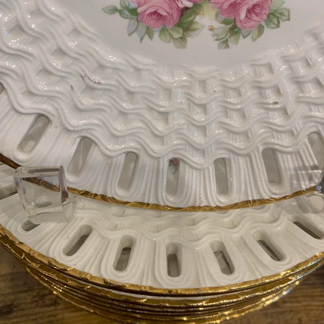 Early 20th Century Early 20th Century Delicate Traditional German Pottery Plates- Set of 10 For Sale - Image 5 of 13