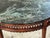 Massive Antique Demilune Mahogany Console Table With Green Marble Top – Louis XVI Neoclassical / George III Style Entryway Fretwork Accent Table For Sale - Image 12 of 12