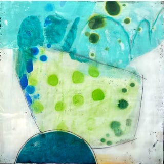 Original Encaustic Mixed Media Painting by Gina Cochran "Among the Ferns" For Sale