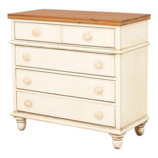 Modern White Painted Wood Chest of Drawers For Sale