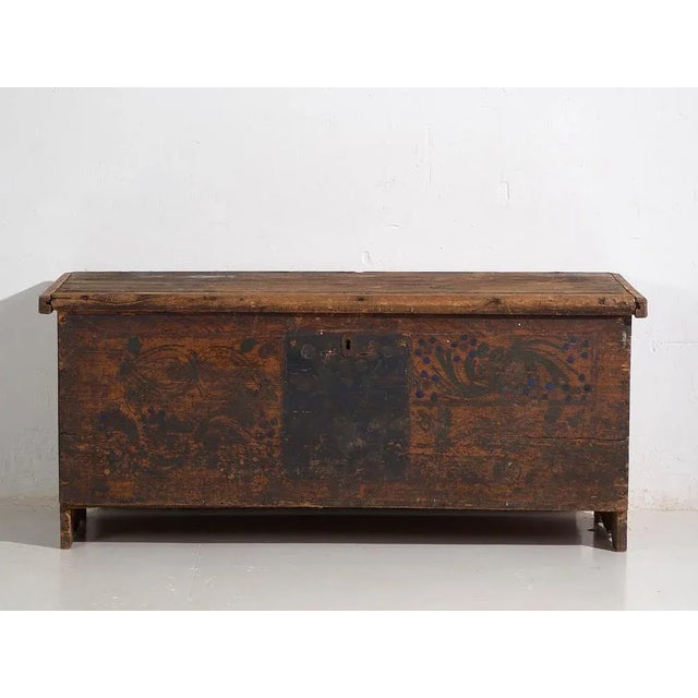 1920s Antique Folk Art Style Chest, 1920s For Sale - Image 5 of 10