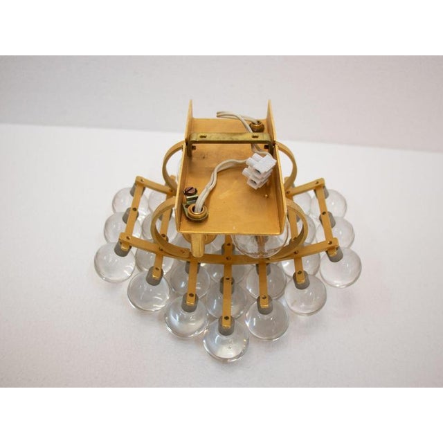 1960s Cluster Wall Sconce Crystal Balls and Gold-Plated Brass by Christoph Palme for Palwa, 1960 For Sale - Image 5 of 8