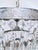 1950s Vintage Silver Crystal Chandelier With Ornate Floral Band and Tiered U-Drop Prisms For Sale - Image 5 of 8