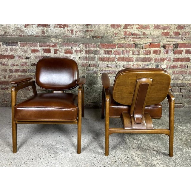 Set of Scandinavian Armchairs in Rubber and Leather, 1990s For Sale - Image 10 of 10