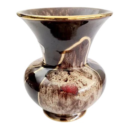 1960s German Art Pottery Jasba Keramik Vase Numbered 235/12 For Sale