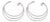 Messika Diamond 18k White Gold Gatsby Hoop Earrings, A Pair For Sale