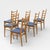 Brown Set of Six Mid-Century Modern Ladderback Dining Chairs With New Upholstery For Sale - Image 8 of 18