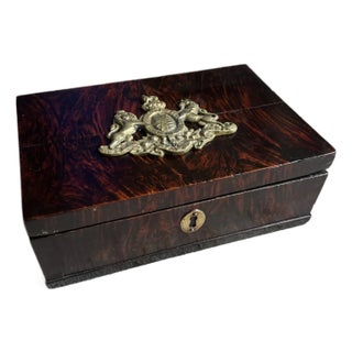 British Coat of Arms Calamander Box For Sale