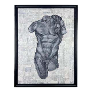 Torso of Antinous - Original Mixed-Media Collaboration With John Velo For Sale
