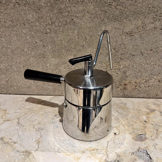 Late 20th Century 1970s Alimenti Stovetop Italian Espresso Coffee Maker Steamer For Sale - Image 5 of 8