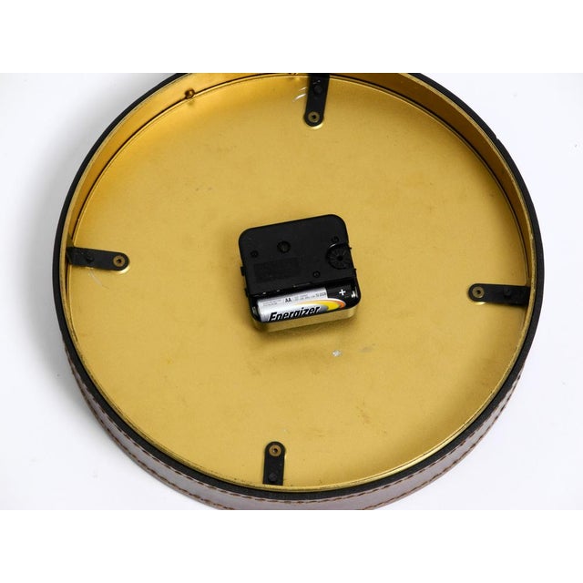 Junghans Brass Wall Clock with Leather Strap, 1960s For Sale - Image 17 of 18