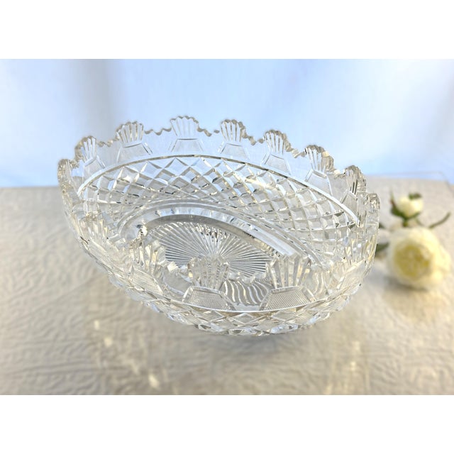 This impressive Waterford Crystal oval centerpiece bowl, known as the Kennedy Bowl, is part of Waterford’s Heritage...