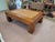 Fabulous chunky asian coffee table with cane insect top. Features 5 inch by 5 inch thick Chunky legs, beautiful rich...
