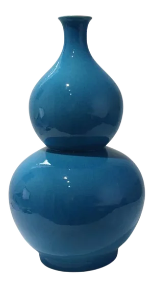 Double Gourd Vase 2ft High Turquoise