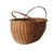 Once used in a European farmhouse a large 19th Century French handwoven harvest basket with original swing handles. Height...