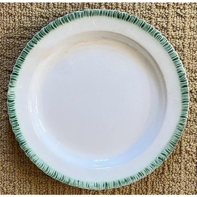 Antique Early 19th Century English Pearlware Green Feather Edge Plate For Sale - Image 16 of 17