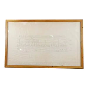Belmont Park Racetrack Seating Framed Blueprint