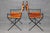 1980s Set 4 Art Deco Style Metal and Leather Armchairs in the Manner of Jacques Adnet For Sale - Image 5 of 16